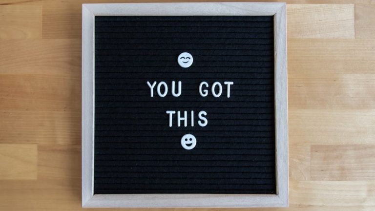 Black letter board with 'You Got This' message, framed and inviting positivity.